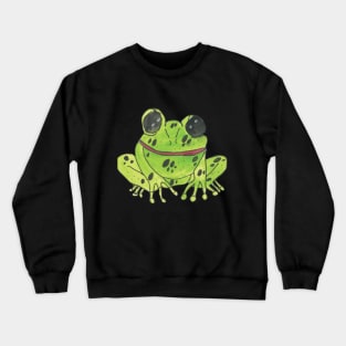 Green Speckled Frog Crewneck Sweatshirt